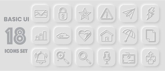 Essential UI Icons Set For Digital Design And User Interface