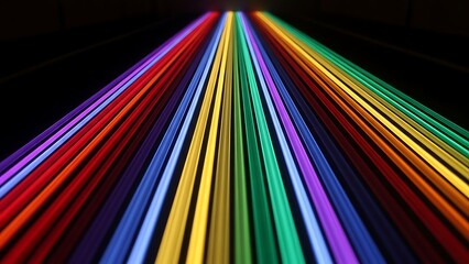 Multicolored vertical lines on black background multicolored lines abstract