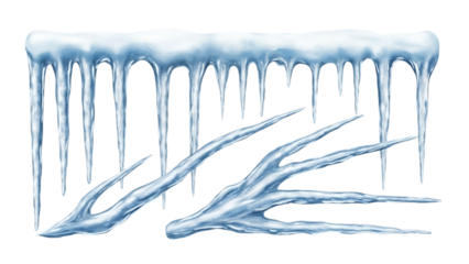 icicle ice frost frozen water icicles winter season transparent background
