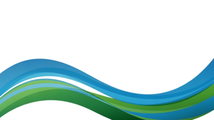 blue and green wavy lines on white background transparent background