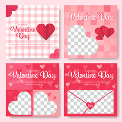 Cute Valentine Day Card and Poster Set