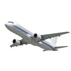 Obraz premium Airplane isolated on white transparent background