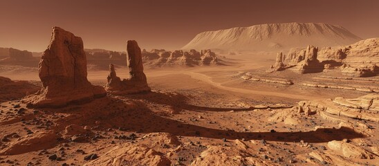 mars landscape - nature photography concept 
