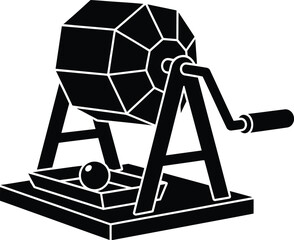 Rotary machine Garapon lottery wheel  promotions, raffles, and events silhouette vector illustration icon