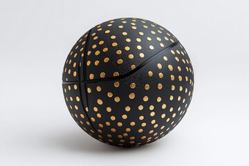 Basketball black gold professional sports ball clean white background image