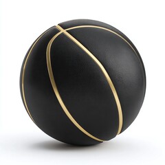 Basketball black gold sleek athletic basketball isolated picture