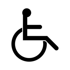 Disabled wheelchair icon, accessibility symbol for disabled people