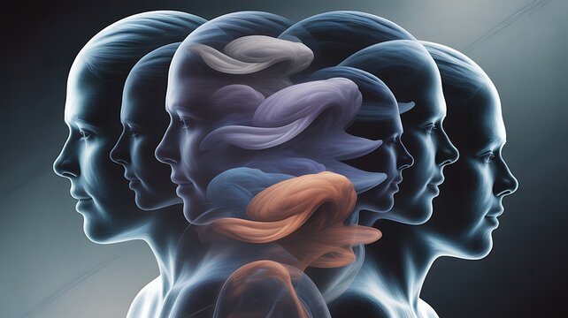 Multiple Human Profiles Representing Layers of Mind and Consciousness