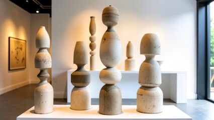 Combination diagram of irregular pottery ornaments