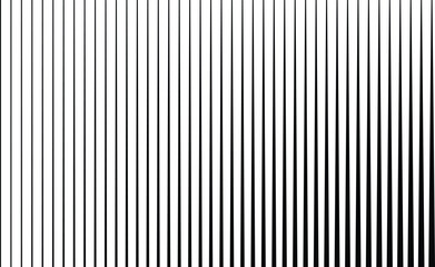 Obraz premium Minimalist vertical black and white stripes creating a sleek, modern pattern for interior design.