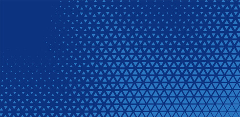 Triangle Halftone Pattern Blue Vector Abstract Geometric Technology Background. Triangle Halftone Texture