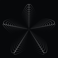 Abstract Geometric Five-Petal Vortex