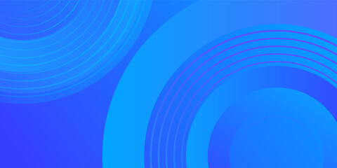 Modern abstract blue background with glowing geometric lines. Blue gradient circle shape design. Futuristic technology concept.