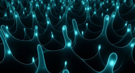 Abstract glowing network with interconnected nodes creating a unique visual texture