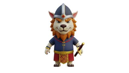 Traditional Chinese Red Lantern Illuminated with Golden Ornate Designs Against a White Background