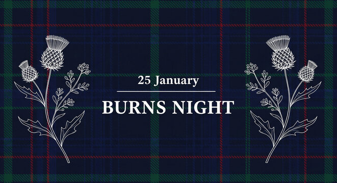 Celebrating Burns Night on January 25th with traditional Scottish thistle flowers