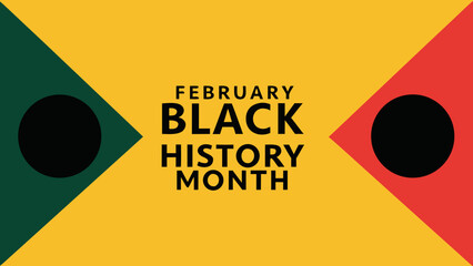 Vibrant flat illustration celebrating february black history month with dynamic