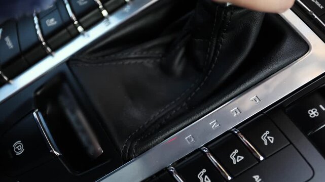 vehicle gear auto transmission stick shift change for drive and park in daily drive for transportation by shifting gearbox and drive an engine for highway drive