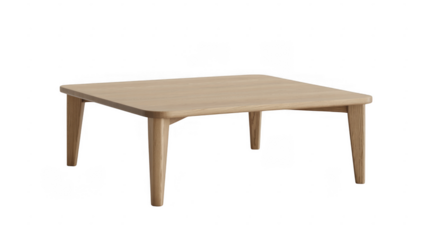 Light Wooden Coffee Table wooden table furniture isolated on a transparent background
