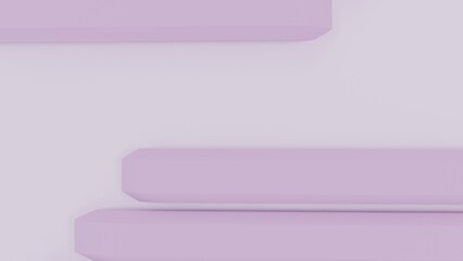 Abstract 3D geometric blocks background with soft studio lighting