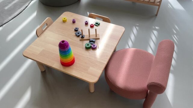 playing cubes  on the table