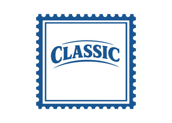 Obraz premium classic postage stamp vector icon on a white background Vector postage stamp on a white background