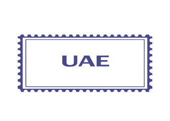 Obraz premium UAE postage stamp vector icon on a white background Vector postage stamp on a white background