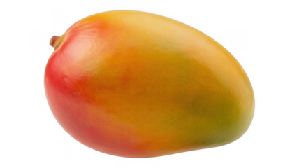 Ripe mango fruit yellow isolated on a transparent background