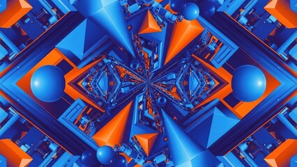 Vibrant abstract geometric pattern page