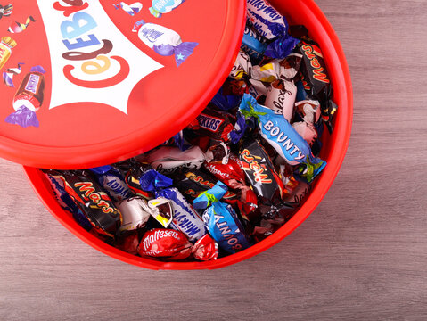 box of Celebrations sweets, mini chocolate sweets