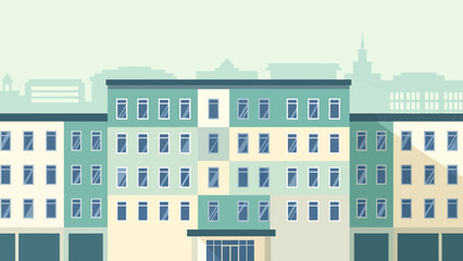 Naklejka premium Minimalist Modern Home Exterior Flat Design Illustration