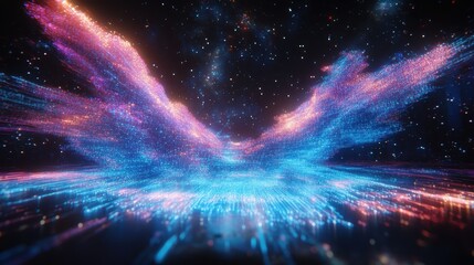 Intricate holographic data projection within a digital universe