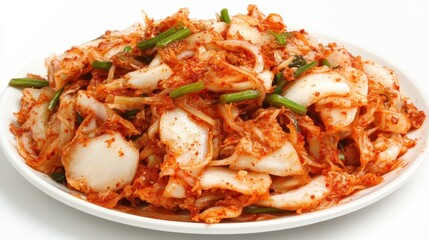 Fototapeta premium Korean Kimchi in a Plate with Spices and Vegetables