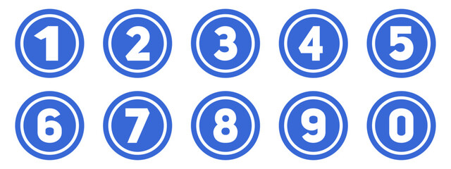 Modern Flat Design Numbered Bullet Points Infographic Element Set