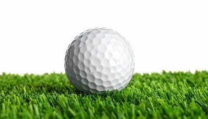 Obraz premium White Golf Ball on Artificial Grass Symbolizing Precision and Editorial Styling for Sports and Turf Design