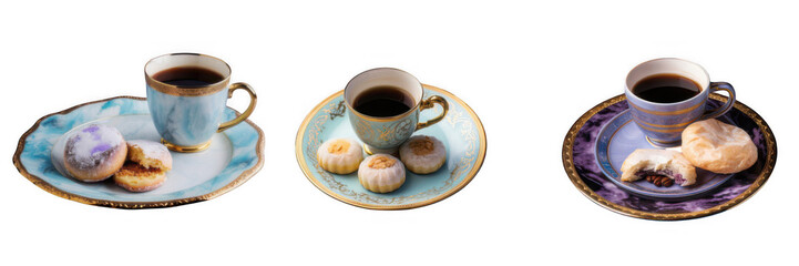 Delightful coffee and pastry set