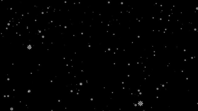 falling snow loop with alpha channel