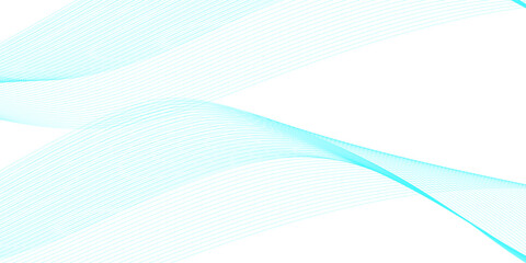Abstract blue wave lines isolated on white background with flowing curved linear patterns, smooth parallel curves creating elegant motion, balance, and modern technology vector harmony