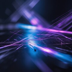 An abstract digital wallpaper design features glowing sparks from a grinder, blending blue laser lines and fractal motion patterns into a high-technology space background with energy waves