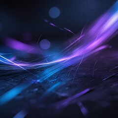 Abstract blue backdrop featuring a digital fractal pattern with light wave lines and 3d motion curves in a fantasy space design