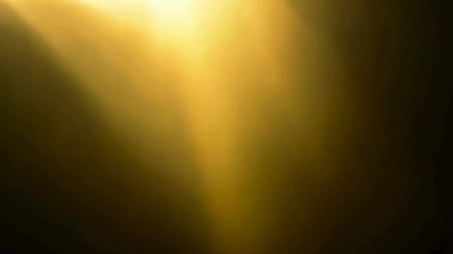 Golden Sun Rays Light Leak Overlay. Heavenly yellow beams of light shining from above. Warm dusty sun flare for cinematic overlay.