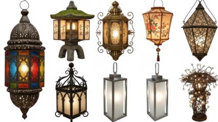 Assorted decorative lanterns