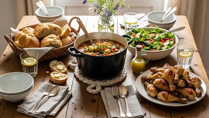 Colorful Healthy Vegan Buddha Bowl Collection with Fresh Vegetables Food Background Image