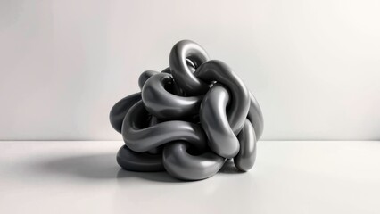 Black and gray pleated art ornament diagram