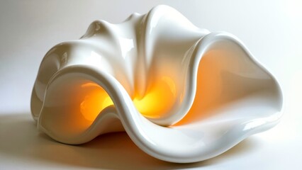 Curved luminous art ornament diagram