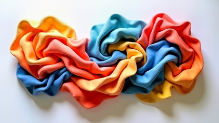 Colorful pleated art ornament diagram