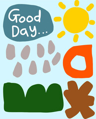 Cheerful Hand-Drawn Good Day Scene