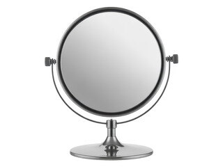 Round makeup mirror with adjustable arms round mirror isolated on a transparent background