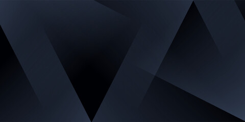 Modern black dark blue white abstract background. Minimal. Color gradient. Web banner. Geometric shape. 3d effect. Lines stripes triangles. Design. Futuristic. Metal metallic effect. Luxury. Premium.