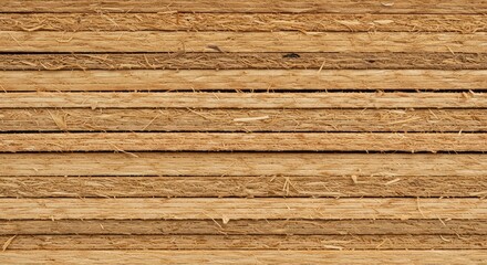 Close-up view of layered wooden panels.  Stacked wood pieces